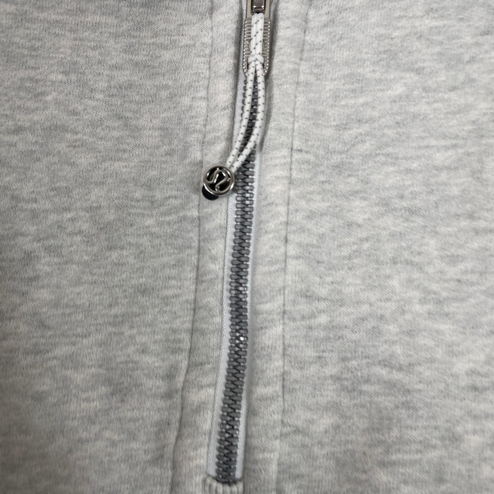 Lululemon Scuba Oversized Half Zip Hoodie Womens XL/XXL Heathered Light Grey - Picture 4 of 8